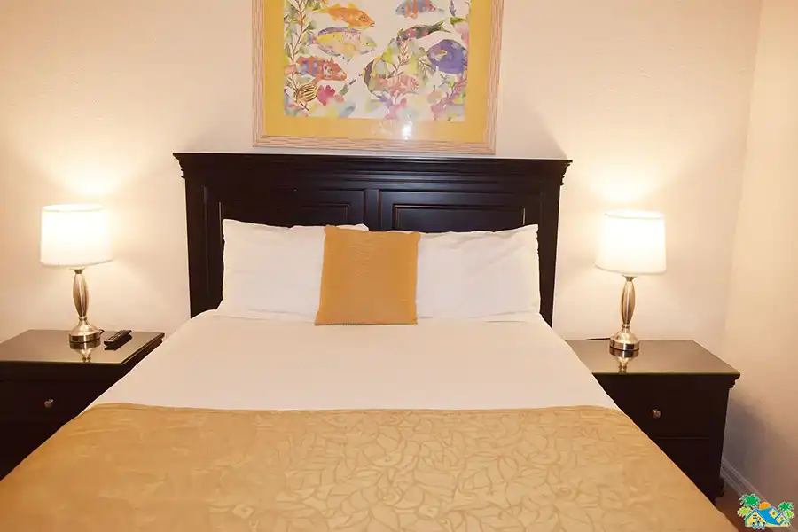 Looking into the Queen guestroom room from the doorway