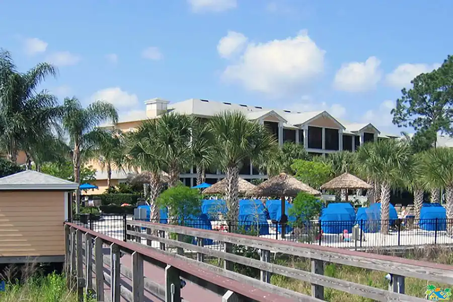 View from the fishing dock towards the beach area