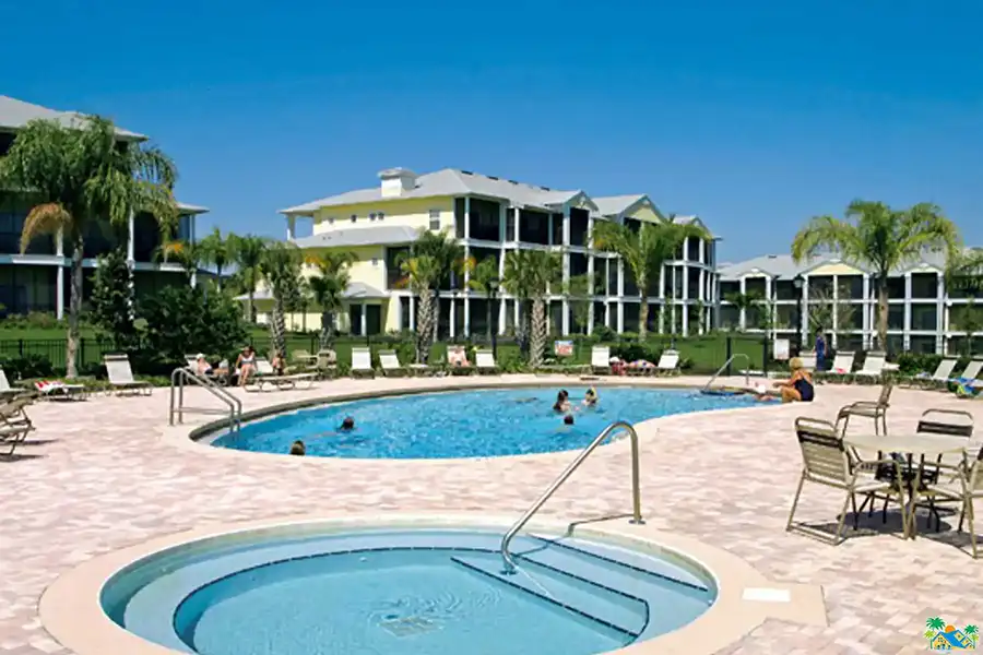 One of the two smaller pools and hot-tubs