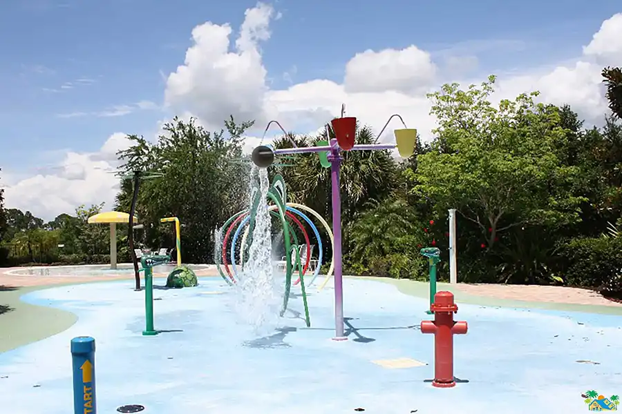 Children's splashpad in full swing